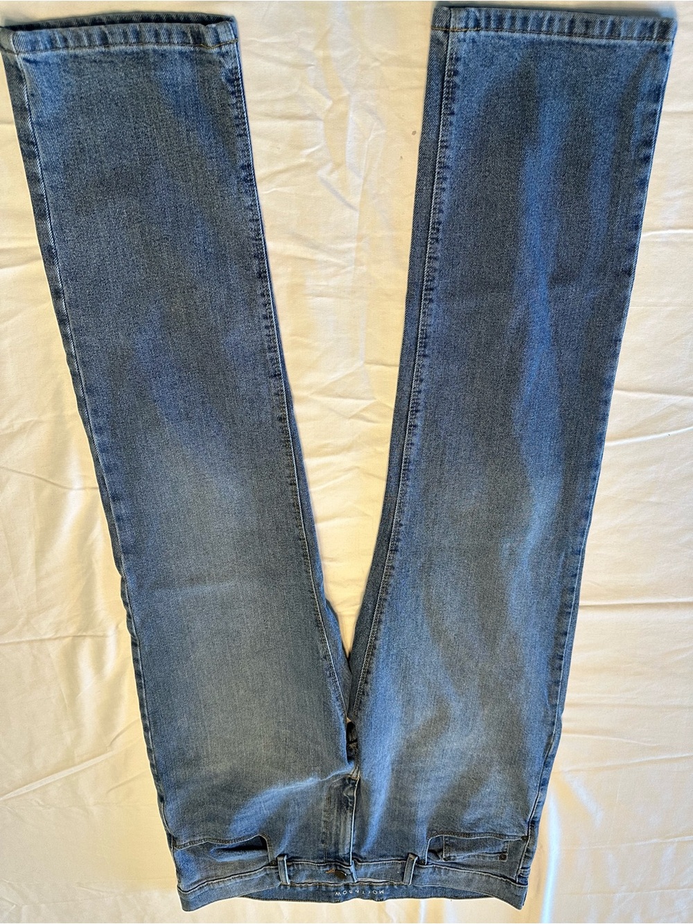 Mens Blue Denim Jeans - Classic Straight Leg